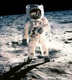 E. Aldrin na povrchu Měsíce. Autor: N. Armstrong.
