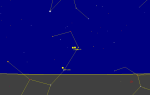 Planety na ranní obloze 13. října 2009.