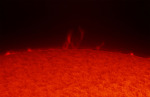 Snímek detailu Slunce dalekohledem Lunt LS100