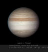 Kompozitní snímek Jupiteru a kolize s planetkou. Kredit: Anthony Wesley.