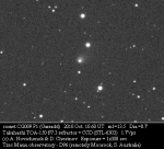 Snímek komety C/2009 P1 Garradd z 10. října 2010. Autor: A. Novichonok a D. Chestnov