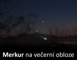 Merkur na večerní obloze
