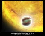 Exoplaneta HAT-P-7b v představě malíře