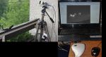 Systém na lov TLE. Vysokocitlivá kamera Watec, převaděč Dazzle a počítač s detekčním programem UfoCapture