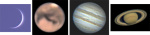 Snímky Venuše, Marsu, Jupiteru a Saturnu