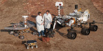 Porovnání velikosti robota Curiosity s předcházejícími laboratořemi
