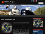 České stránky projektu GLORIA s online přenosem zatmění Slunce 2012 Autor: http://gloria-project.eu/solar-eclipse-2012-cz/