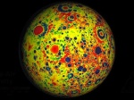 Mapa gravitačního pole Měsíce, sestavená z dat družic GRAIL Autor: Spaceflightnow.com