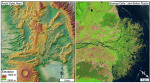 Říční delta na Marsu a na Zemi Autor: DiBiase et al. a USGS/NASA Landsat