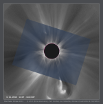 Zatmění Slunce a koróna 3. 11. 2013. Autor: M. Druckmüller, P. Horálek, J. Sládeček, NASA/ESA.