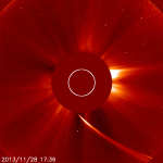 Konec komety ISON. Autor: SOHO, NASA/ESA.