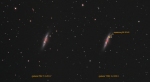 Srovnání galaxií M82. Autor: Zbyněk Maršálek