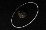 představa prstenců kolem planetky Chariklo - eso1410 Autor: ESO/L. Calçada/M. Kornmesser/Nick Risinger