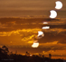 01.05.2014 - Západ Slunce a Měsíce v Brisbane