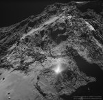 06.11.2017 - Výtrysk prachu z povrchu komety 67P