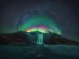 27.12.2023 - Duhová polární záře nad islandským vodopádem