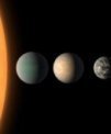 Autor: NASA/JPL-Caltech - Umělecké ztvárnění planetární soustavy u hvězdy TRAPPIST-1