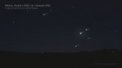Autor: Stellarium. - Venuše, Merkur, Měsíc a Spica 13. listopadu 2020 na ranní obloze.