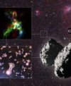 Autor: ALMA (ESO/NAOJ/NRAO), Rivilla et al.; ESO/L. Calçada; ESA/Rosetta/NAVCAM; Mario Weigand, www.SkyTrip - Sloučeniny fosforu v oblasti zrodu hvězd a v jádře komety 67P