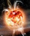 Autor: Leibniz Institute for Astrophysics Potsdam/J. Fohlmeister - Erupce u červených trpaslíků aktivují a vyvrhují částice, které mohou ovlivnit a vypařit atmosféry obíhajících planet