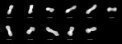 Autor: ESO/Vernazza, Marchis et al./MISTRAL algorithm (ONERA/CNRS) - Těchto jedenáct snímků zachycuje planetku Kleopatra zobrazenou díky rotaci z různých stran. Záběry byly pořízeny mezi lety 2017 až 2019 pomocí přístroje SPHERE (Spectro-Polarimetric High-contrast Exoplanet Research) a dalekohledu ESO/VLT.