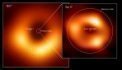 Autor: EHT collaboration (acknowledgment: Lia Medeiros, xkcd) - Srovnání velikostí dvojice černých děr, které zobrazil teleskop EHT (Event Horizon Telescope) – M87* v centru galaxie M87 a Sagittarius A* (Sgr A*) uprostřed naší Galaxie.