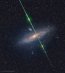 Meteor před galaxií