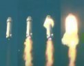 Autor: Blue Origin - Sekvence snímků z videa startu mise NS-23 ukazuje selhání motoru rakety a nouzový odlet kabiny kosmické lodi New Shepard