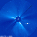 Autor: SOHO/LASCO C3 - Výron koronální hmoty z odvácené strany Slunce - 13. března 2023
