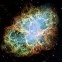 Autor: NASA, ESA, J. Hester a  A. Loll (Arizona State University) - Fotografie Krabí mlhoviny pořízená Hubbleovým dalekohledem v roce 2005