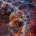 Filamenty zbytku supernovy  v Plachtách