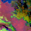 Autor: Družice Suomi NPP. - Ukázky snímků ze družice Suomi-NPP pro noc s airglow 2./3. prosince nad Slovenskem a Maďarskem - noční mikrofyzikální RGB produkt.