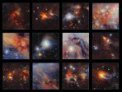 Autor: ESO/VISION survey - Výběr toho nejlepšího z nového záběru molekulárního oblaku Orion A pořízeného v infračerveném záření pomocí dalekohledu VISTA. Dobře patrná je řada podivných struktur včetně rudých výtrysků z velmi mladých hvězd, temných oblaků prachu a drobných velmi vzdálených galaxií ležících daleko mimo Galaxii, které pozorujeme skrze tento oblak.