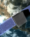 Autor: NASA\'s Goddard Space Flight Center Conceptual Image Lab - Ilustrácia Fermi Gamma-ray Space Telescope (NASA) obiehajúceho Zem.