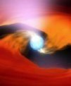 Autor: NASA, Caltech-JPL - Umělecká ilustrace rotující neutronové hvězdy