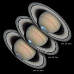Dynamika polární záe na Saturnu.