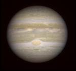 Jupiter na fotografii, kterou pořídila od Marsu sonda MRO.