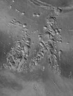 Okolí sopky Arsia Mons na Marsu.