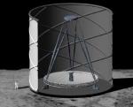 Návrh dalekohledu pro umístění na Měsíci.