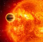 Kresba přechodu exoplanety HD 189733b přes kotouček hvězdy.