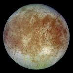 Jupiterův měsíc Europa.