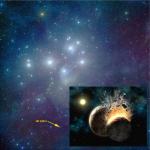 Srážky planet v okolí hvězdy HD 23514 v Plejádách.