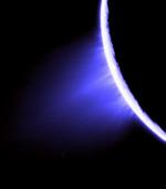 Pozorované výtrysky na měsíci Enceladus.