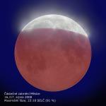 Simulační snímek částečného zatmění Měsíce 16. srpna 2008