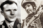 Jurij Gagarin v letech 1961 a 1968
