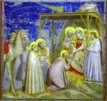 Klanění tří králů - obraz renezančního malíře Giotta