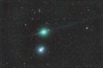 Kometa C/2007 N3 Lulin míjí Zubengenelubi. Autor: Mike Broussard