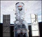 Hubbleův teleskop při servisní misi raketoplánu Columbia v roce 2002