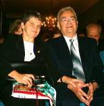 Z. Ceplecha s manželkou při udílení ceny Praemium Bohemiae 2006 (česká Nobelova cena)