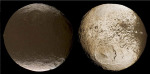 Rozdílné polokoule Saturnova měsíce Iapetus